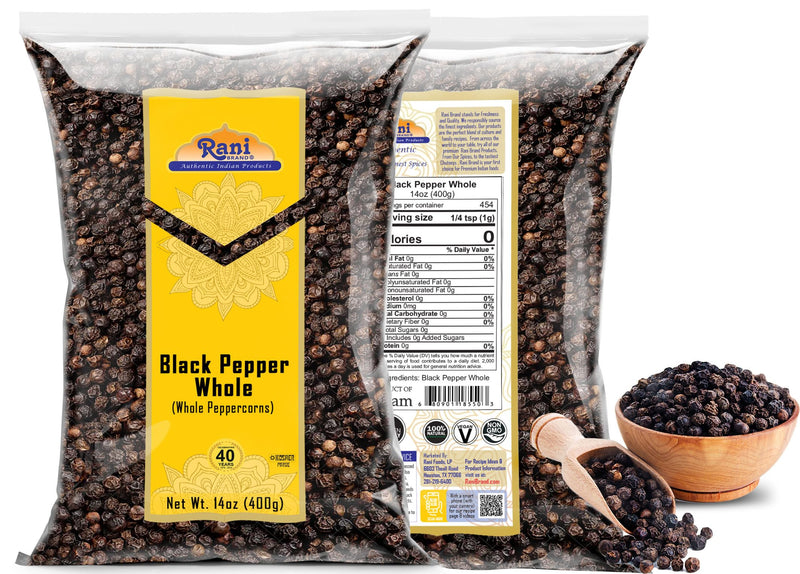 Rani Black Pepper Whole MG-1 {10 Sizes Available}