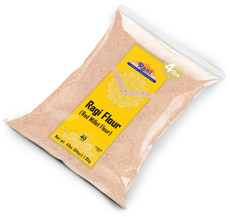 Rani Raggi Flour (Finger Millet) 64oz (4lbs) 1.81kg Bulk ~ All Natural | Vegan | Gluten Friendly | NON-GMO | Kosher | Indian Origin
