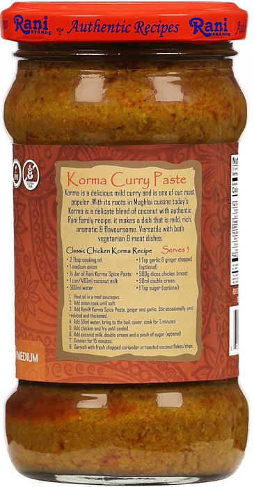 Rani Korma Curry Cooking Spice Paste 10.5oz (300g) Glass Jar ~ No Colors | All Natural | NON-GMO | Kosher | Vegan | Gluten Free | Indian Origin