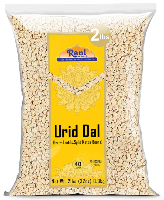 Rani Urid/Urad Dal (Split Matpe Beans Skinless) Indian Lentils 32oz (2lbs) 908g ~ All Natural | Gluten Friendly | NON-GMO | Kosher | Vegan | Indian Origin