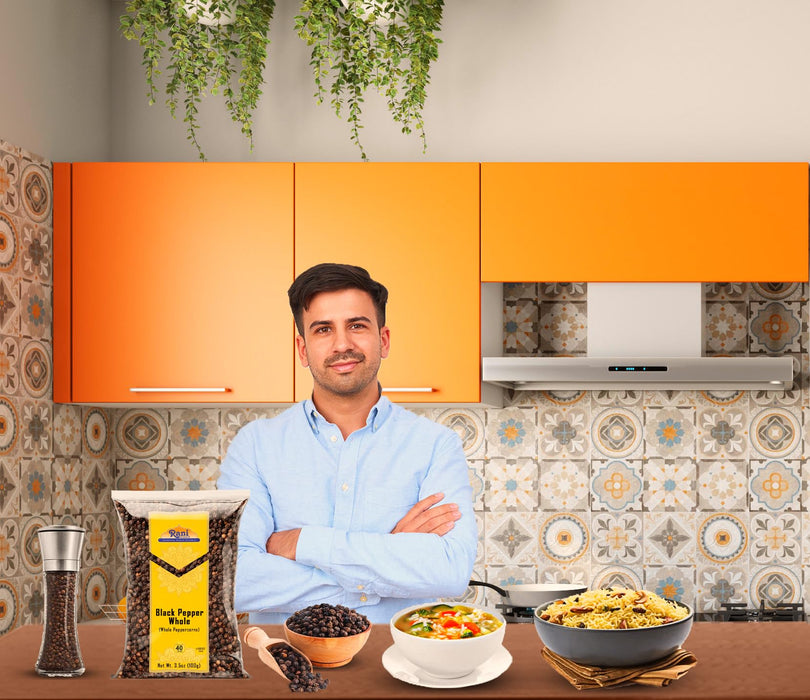 Rani Black Pepper Whole (Peppercorns), Premium MG-1 Grade 3.5oz (100g) ~ Gluten Free Ingredients | Non-GMO | Kosher | Natural | Perfect size for Grinders!