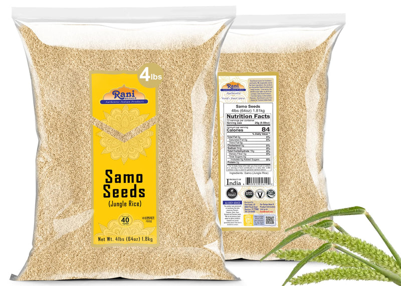 Rani Samo Seeds Whole (Japanese barnyard millet) Echinochloa frumentacea 64oz (4lbs) 1.81kg Bulk ~ All Natural | Vegan | Gluten Friendly | Kosher | NON-GMO