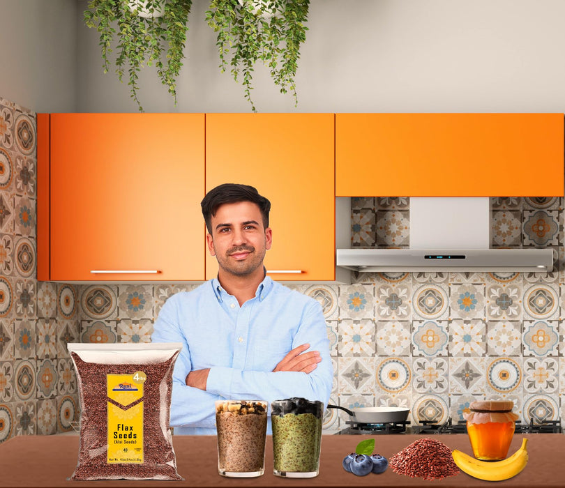 Rani Flax Seeds Whole Raw (Alsi, Linum usitatissimum) 64oz (4lbs) 1.81kg Bulk ~ All Natural | Gluten Friendly | Non-GMO | Kosher | Vegan | Indian Origin