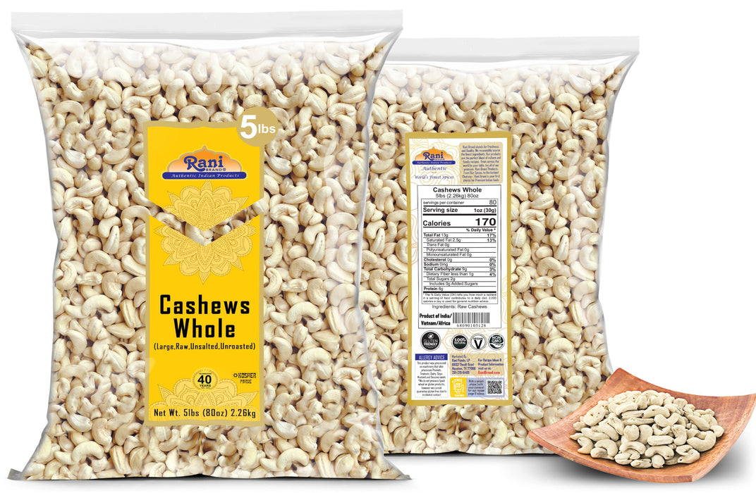 Rani Cashews Whole {5 Sizes Available}