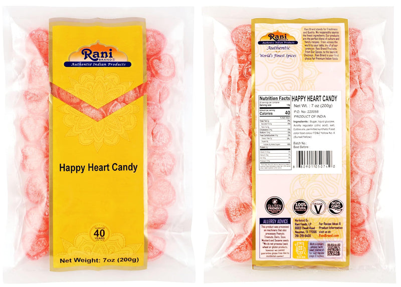 Rani Assorted Candies 7oz (200g) Pack of 4, Fresh Butter, Orange, Elaichi, Happy Heart Candy ~ Indian Tasty Treats | Vegan | Gluten Friendly | NON-GMO | Indian Origin