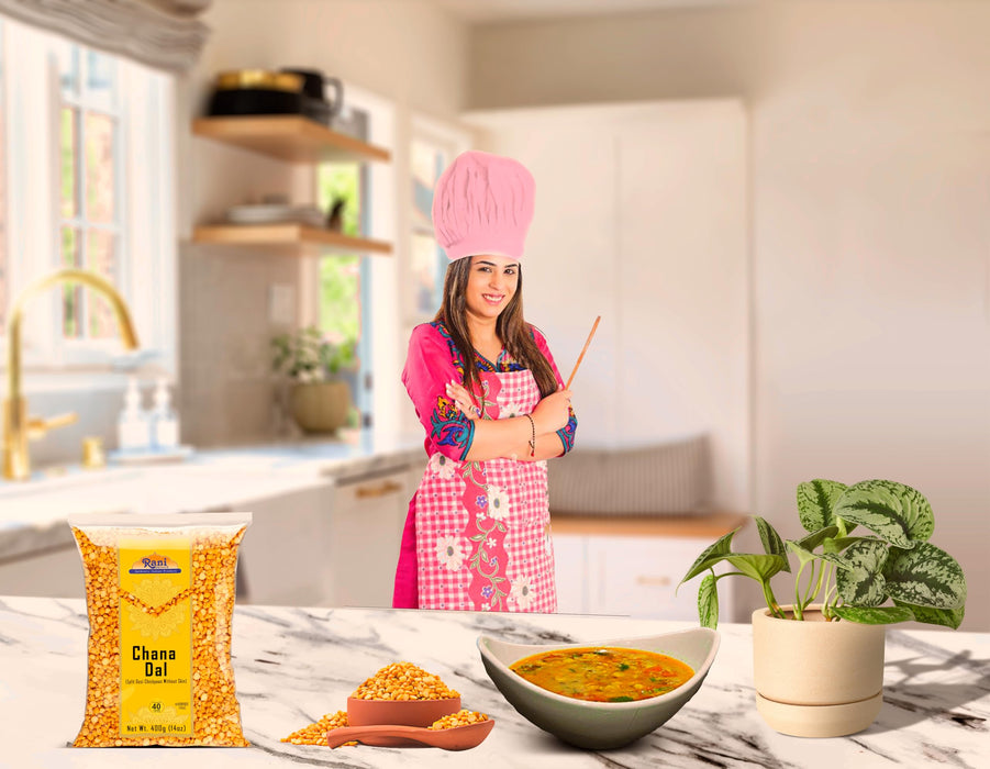 Rani Chana Dal (Split Desi Chickpeas without skin) 14oz (400g) ~ All Natural | Gluten Friendly | NON-GMO | Kosher | Vegan | Indian Origin