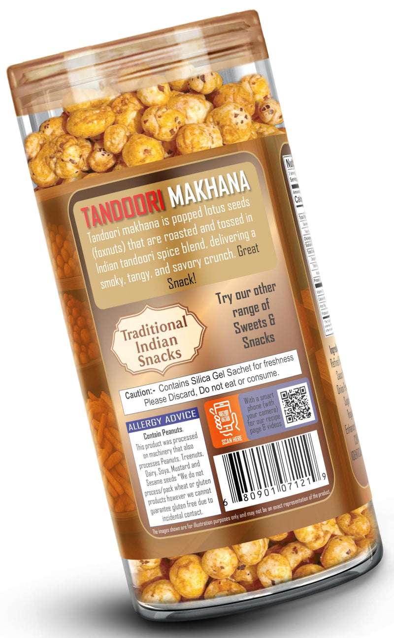 Roasted Makhana, Tandoori Flavor - 2.6oz (75g) - Rani Brand Authentic Indian Products