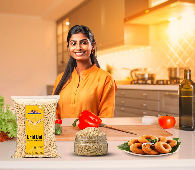 Rani Urid/Urad Dal (Split Matpe Beans Skinless) Indian Lentils 32oz (2lbs) 908g ~ All Natural | Gluten Friendly | NON-GMO | Kosher | Vegan | Indian Origin