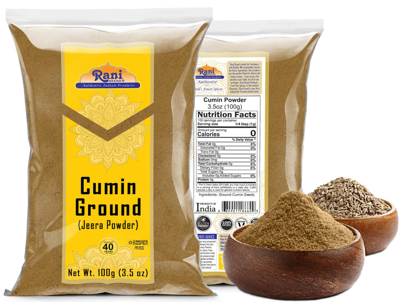Rani Cumin (Jeera) Powder Spice 100g (3.5oz) ~ All Natural | Vegan | Gluten Friendly | NON-GMO | Kosher | Indian Origin