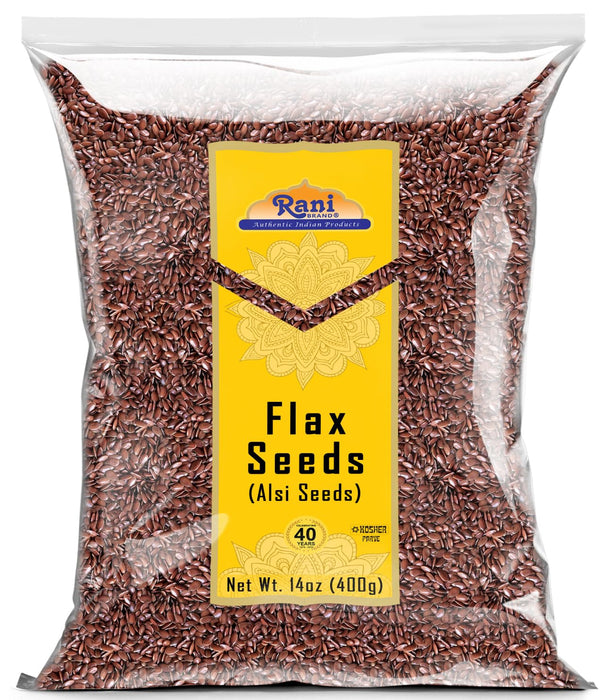 Rani Flax Seeds Whole Raw (Alsi, Linum usitatissimum) 14oz (400g) ~ All Natural | Gluten Friendly | Non-GMO | Vegan | Indian Origin