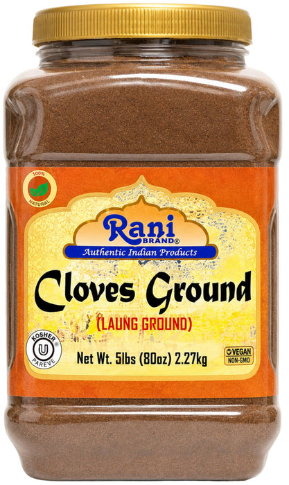 Rani Cloves Powder (Laung) Indian Spice 80oz (5lbs) 2.27kg Bulk PET Jar ~ All Natural, Gluten Friendly | NON-GMO | Kosher | Vegan | Indian Origin
