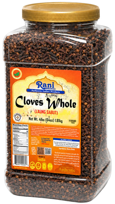 Rani Cloves Whole (Laung) Indian Spice 80oz (5lbs) 2.27kg Bulk PET Jar ~ All Natural, Gluten Friendly | NON-GMO | Kosher | Vegan | Indian Origin