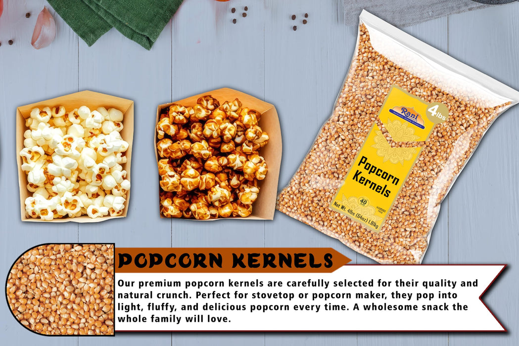 Rani Popcorn Kernels 64oz (4lbs) 1.81kg Bulk, Perfect for Stovetop, Microwave & Popcorn Machines ~ All Natural | Gluten Friendly | Vegan | NON-GMO | Kosher | Product of USA