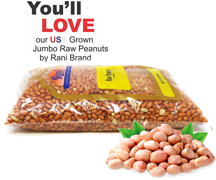 Rani Peanuts, Raw Whole With Skin (uncooked, unsalted) ~ All Natural | Fresh Product of USA ~ Spanish Grade Groundnut / Redskin {9 Sizes Available}