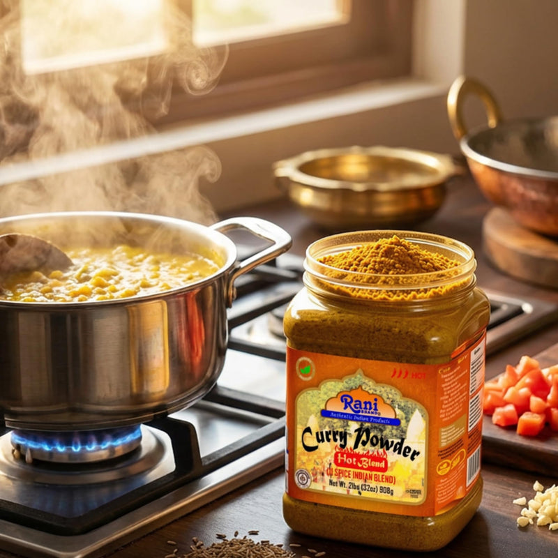 Rani Curry Powder Hot (11-Spice Authentic Indian Blend) 32oz (2lbs) 908g PET Jar ~ All Natural | Salt-Free | Vegan | No Colors | Kosher | Gluten Friendly