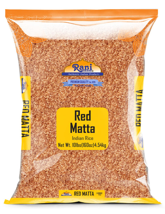 Rani Red Matta Indian Rice 160oz (10lbs) 4.54kg Cloth Bag ~ All Natural | Gluten Friendly | Vegan | Kosher | Export Quality | Indian Origin
