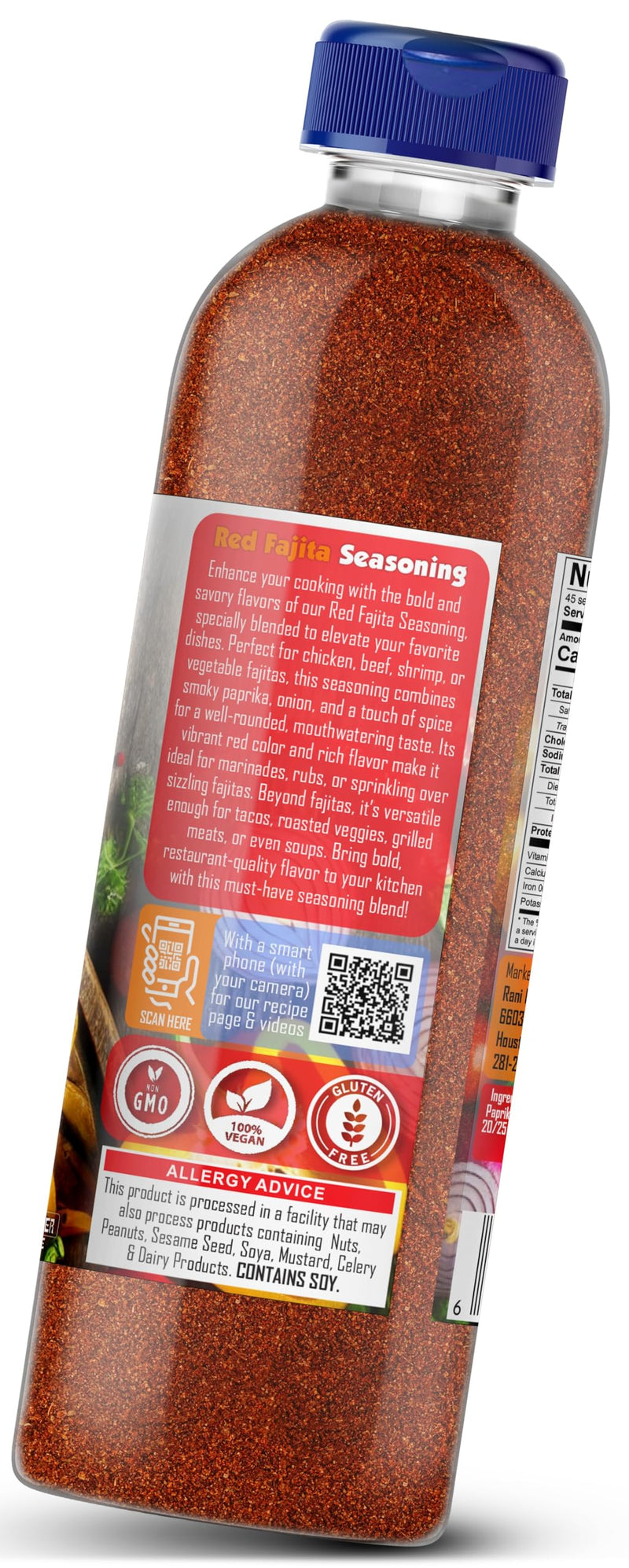 Rani Red Fajita Seasoning (Special Blend for Soup or Gravies) 8oz (227g) PET Jar ~ All Natural | Gluten Friendly | NON-GMO | Kosher | Vegan | Product of USA