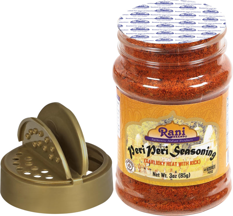 Rani Peri Peri Seasoning (Garlicky Heat with Kick) 3oz (85g) PET Jar ~ Shaker Top | All Natural | Vegan | Gluten Friendly | NON-GMO | Indian Origin