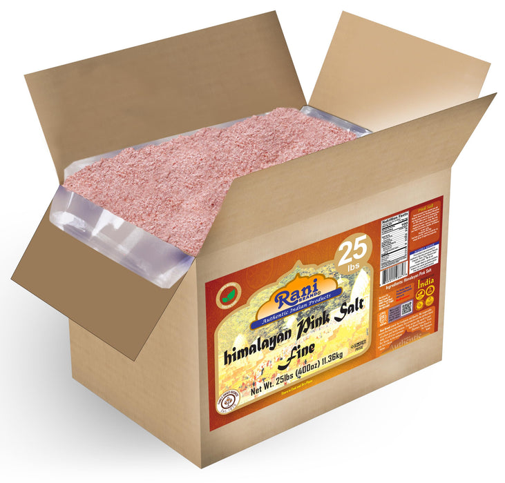 Rani Himalayan Pink Salt Powder (84 Essential Trace Minerals) 400oz (25lbs) 11.36kg Bulk Box ~ All Natural | Vegan | Gluten Friendly | NON-GMO | Indian Origin