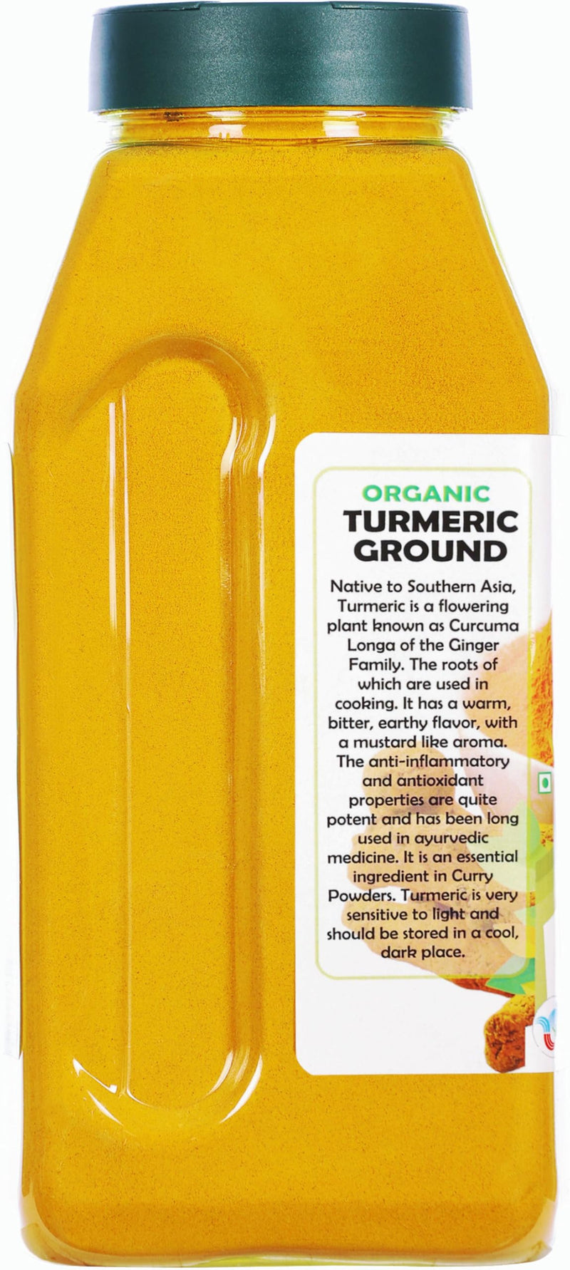 Rani Organic Turmeric (Haldi) Root Powder Spice, (High Curcumin Content) 16oz (1lb) 454g PET Jar ~ All Natural | Vegan | Gluten Friendly | NON-GMO | Kosher | Indian Origin | USDA Certified Organic