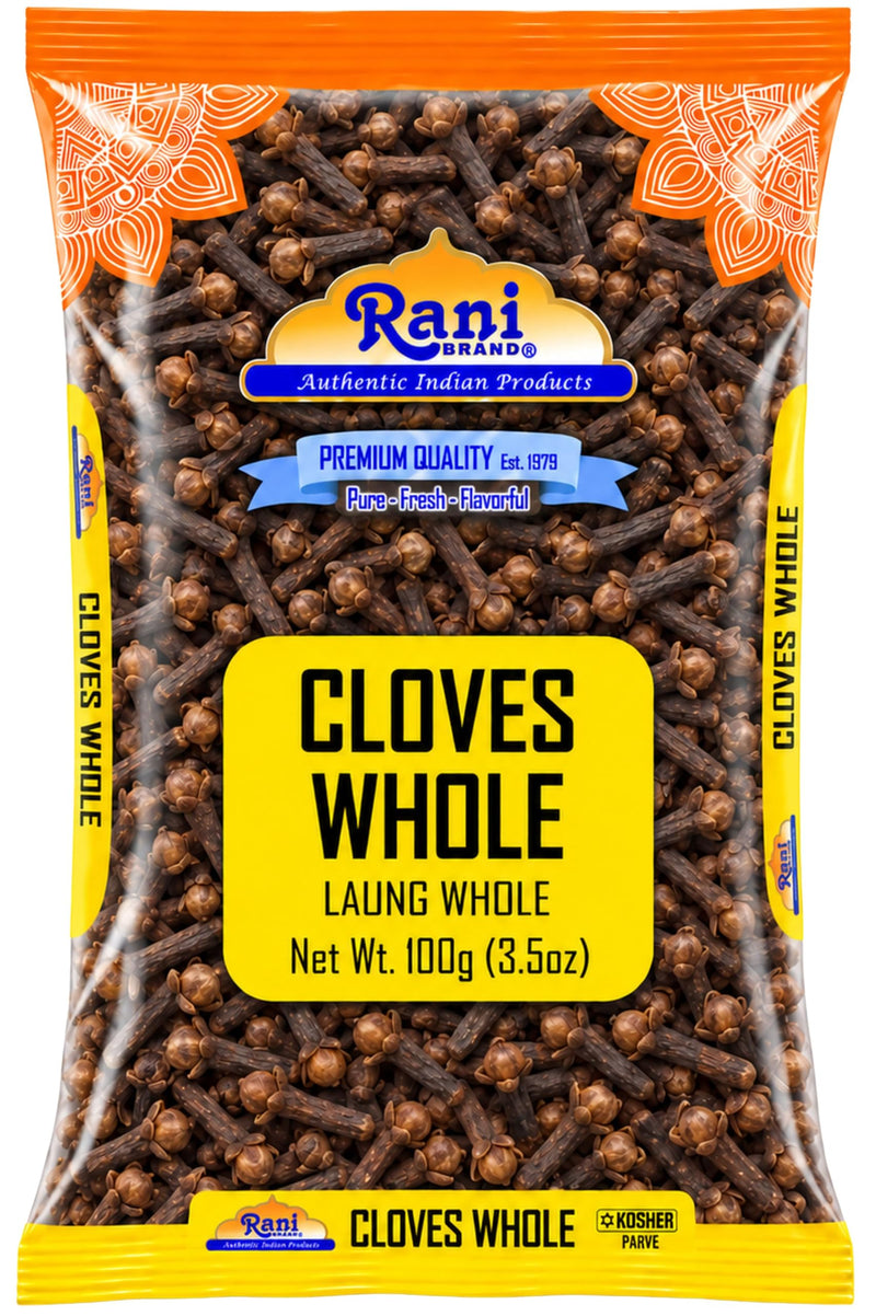 Rani Cloves Whole (Laung) 3.5oz (100g) Great for Food, Tea, Pomander Balls and Potpourri, Hand Selected, Spice ~ All Natural | NON-GMO | Kosher | Vegan