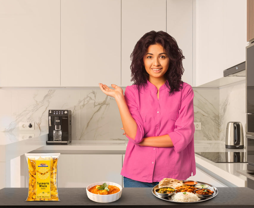 Rani Turmeric (Haldi) Root Whole Spice, Dried 3.5oz (100g) ~ All Natural | 100% Pure | Vegan | Gluten Friendly | NON-GMO | Kosher | Indian Origin