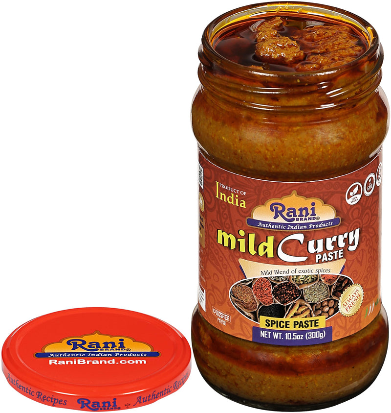 Rani Curry Paste MILD (Spice Paste) 10.5oz (300g) Glass Jar ~ No Colors | All Natural | NON-GMO | Kosher | Vegan | Gluten Free | Indian Origin