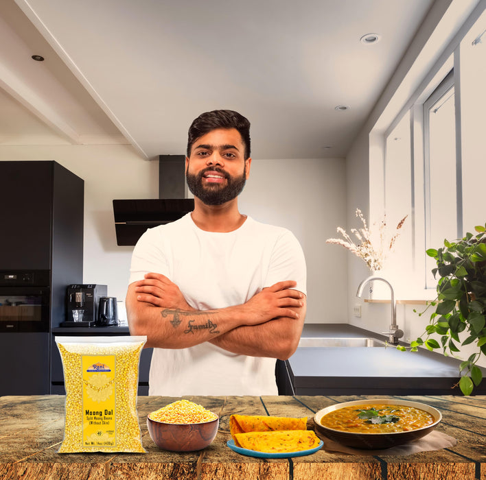 Rani Moong Dal (Split Mung Beans Without Skin) Lentils Indian 14oz (400g) ~ All Natural | Gluten Friendly | Non-GMO | Kosher | Vegan | Indian Origin