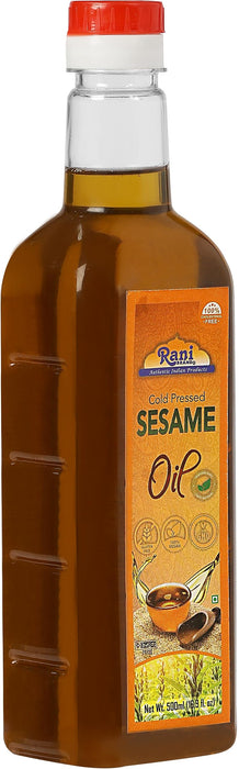 Rani Sesame Oil 16.9 Ounce (500ml) Cold Pressed | 100% Natural | NON-GMO | Kosher |  Vegan | Gluten Free