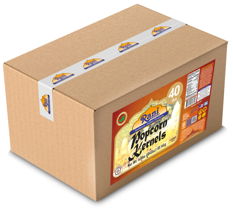 Rani Popcorn Kernels 40lbs (640oz) 18.14kg Bulk Box, Perfect for Stovetop, Microwave & Popcorn Machines ~ All Natural | Gluten Friendly | Vegan | NON-GMO | Kosher | Product of USA