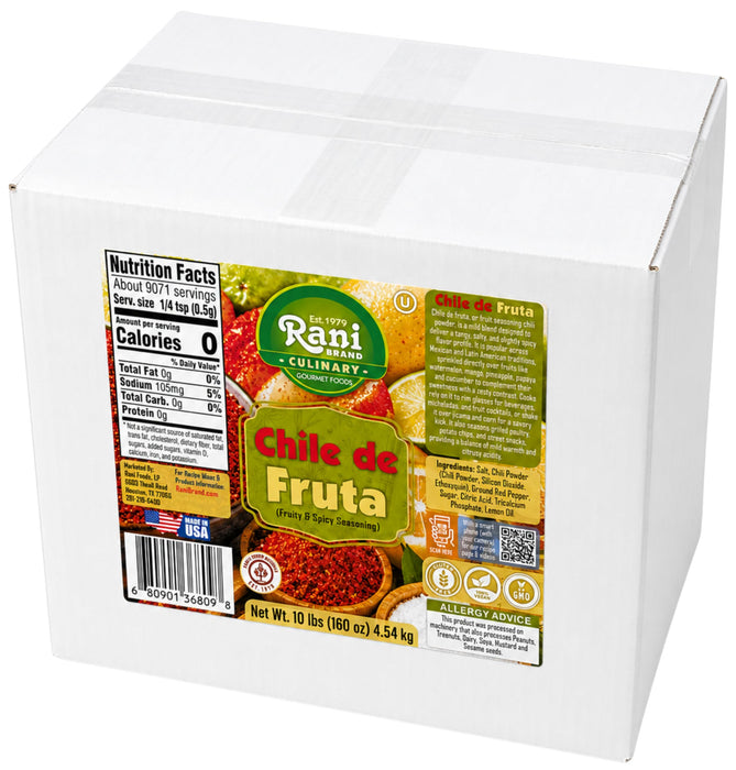 Rani Chile de Fruta (Fruity & Spicy Seasoning) 160oz (10lbs) 4.54kg Bulk Box ~ Gluten Free | NON-GMO | Kosher | Vegan | Sodium Free | Product of USA
