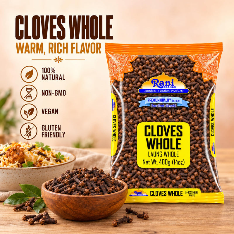 Rani Cloves Whole (Laung) 14oz (400g) Great for Food, Tea, Pomander Balls and Potpourri, Hand Selected, Spice ~ All Natural | NON-GMO | Kosher | Vegan