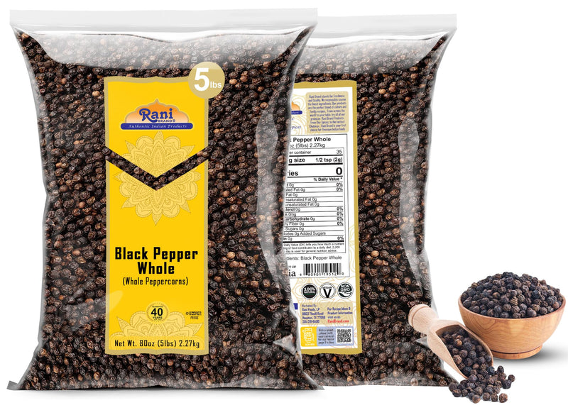 Rani Black Pepper Whole MG-1 {10 Sizes Available}