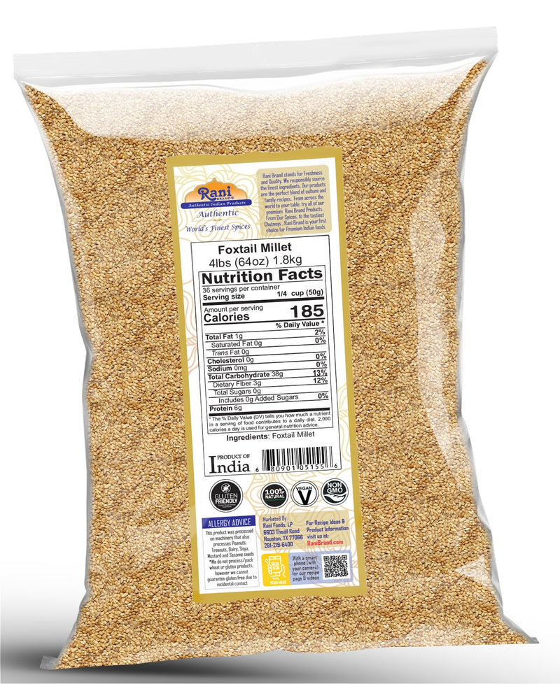 Rani Foxtail Millet Polished {3 Sizes Available}