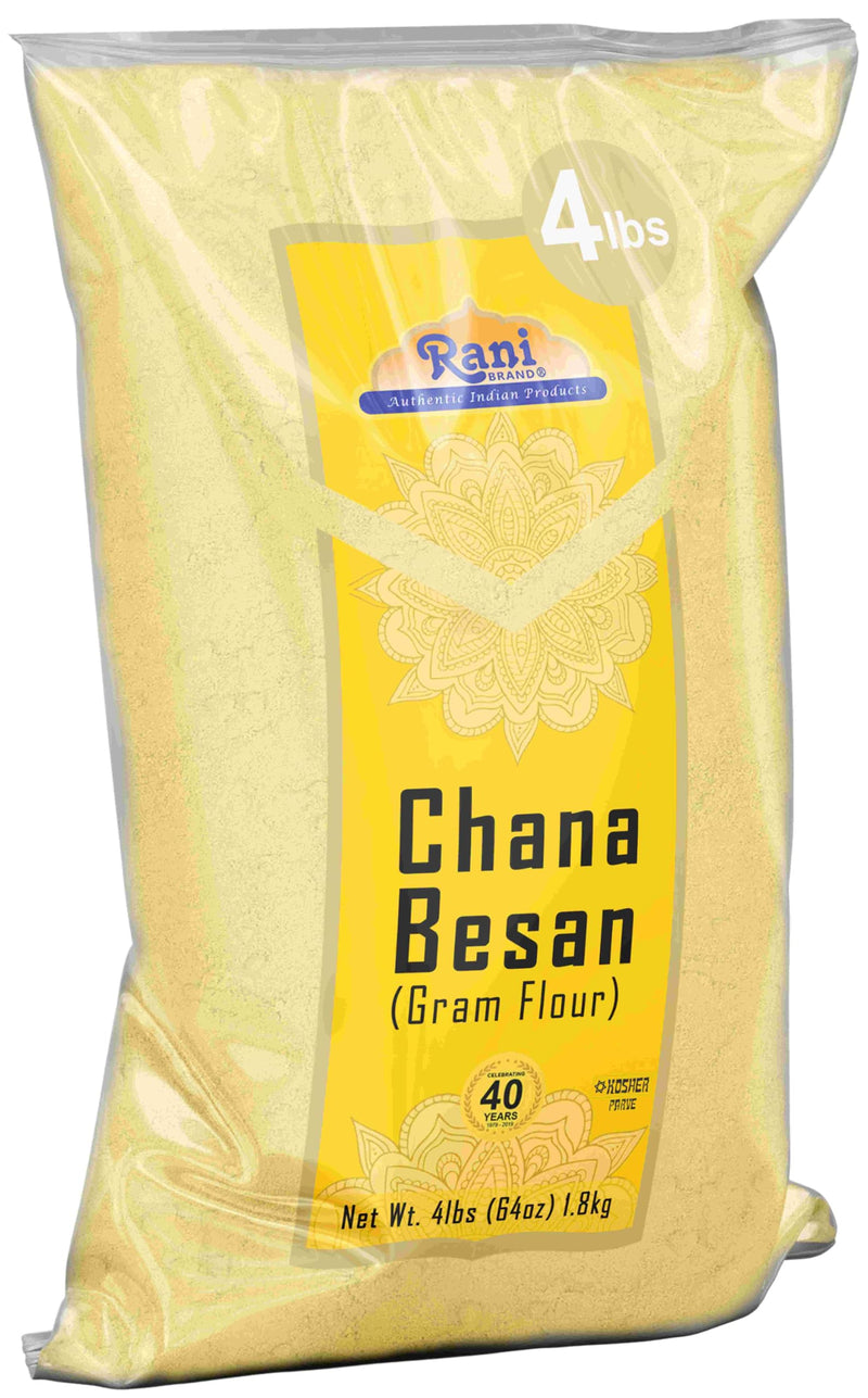 Rani Chana Besan - Chickpeas Flour, Gram, 64oz (4lbs) 1.81kg ~ All Natural | Vegan | Gluten Friendly | Kosher | NON-GMO
