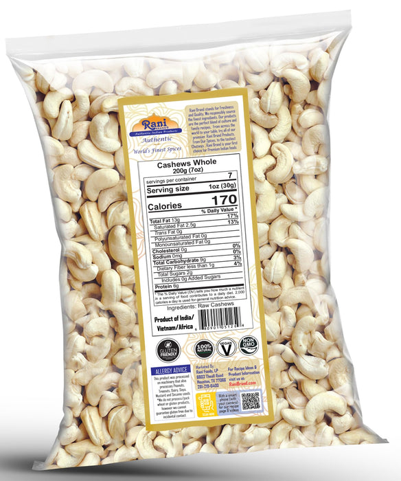 Rani Cashews Whole {5 Sizes Available}