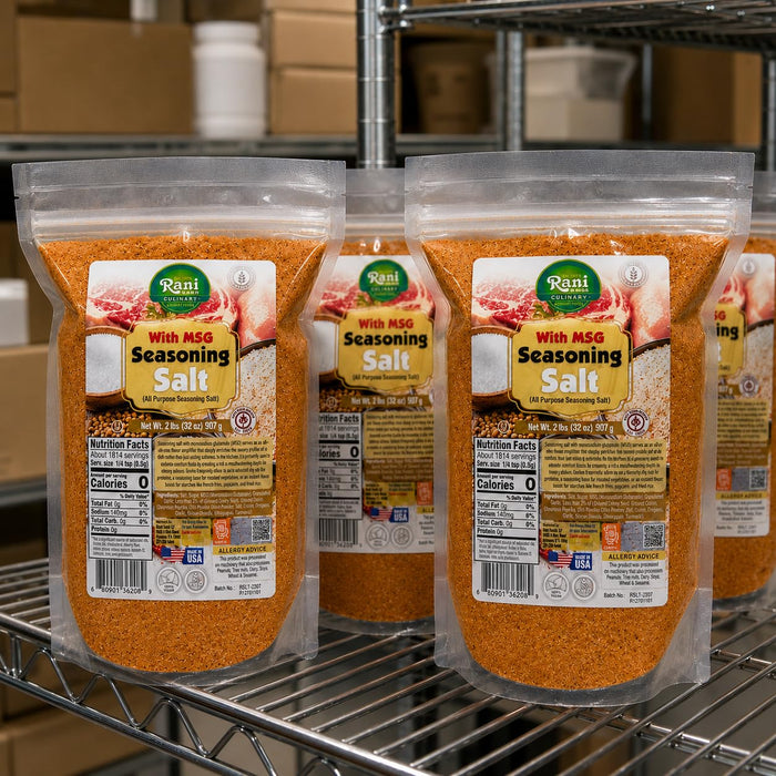 Rani Seasoning Salt with MSG (All Purpose Seasoning Salt) 32oz (2lbs) 908g ~ Gluten Free | NON-GMO | Kosher | Vegan | Sodium Free | Product of USA