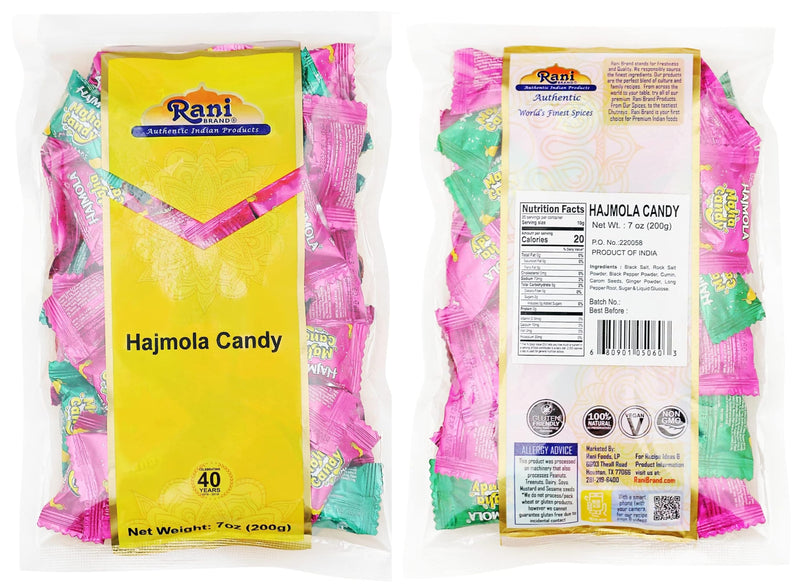 Rani Assorted Candies 7oz (200g) Pack of 6, Mango Bite, Kachha Aam, Kismi, Pulse Green, Hajmola, Center Fruits Candy ~ Indian Tasty Treats | Vegan | Gluten Friendly | NON-GMO | Indian Origin