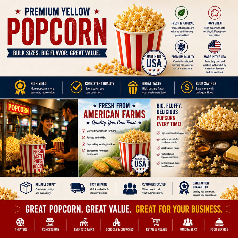 Rani Popcorn Kernels 160oz (10lbs) 4.54kg Bulk Box, Perfect for Stovetop, Microwave & Popcorn Machines ~ All Natural | Gluten Friendly | Vegan | NON-GMO | Kosher | Product of USA