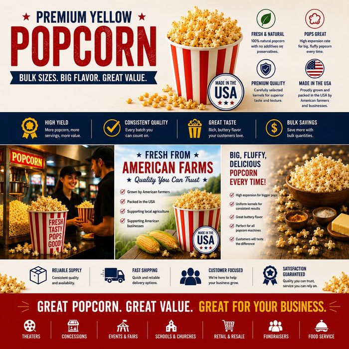 Rani Popcorn Kernels 40lbs (640oz) 18.14kg Bulk Box, Perfect for Stovetop, Microwave & Popcorn Machines ~ All Natural | Gluten Friendly | Vegan | NON-GMO | Kosher | Product of USA