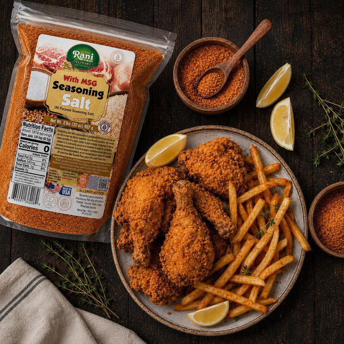Rani Seasoning Salt with MSG (All Purpose Seasoning Salt) 32oz (2lbs) 908g ~ Gluten Free | NON-GMO | Kosher | Vegan | Sodium Free | Product of USA