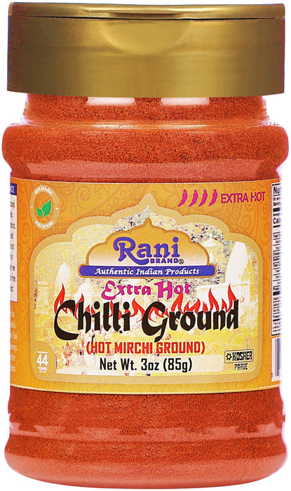 Rani Extra Hot Chilli Powder Indian Spice 3oz (85g) PET Jar ~ All Natural | Salt-Free | Vegan | No Colors | Gluten Friendly | NON-GMO | Kosher | Indian Origin