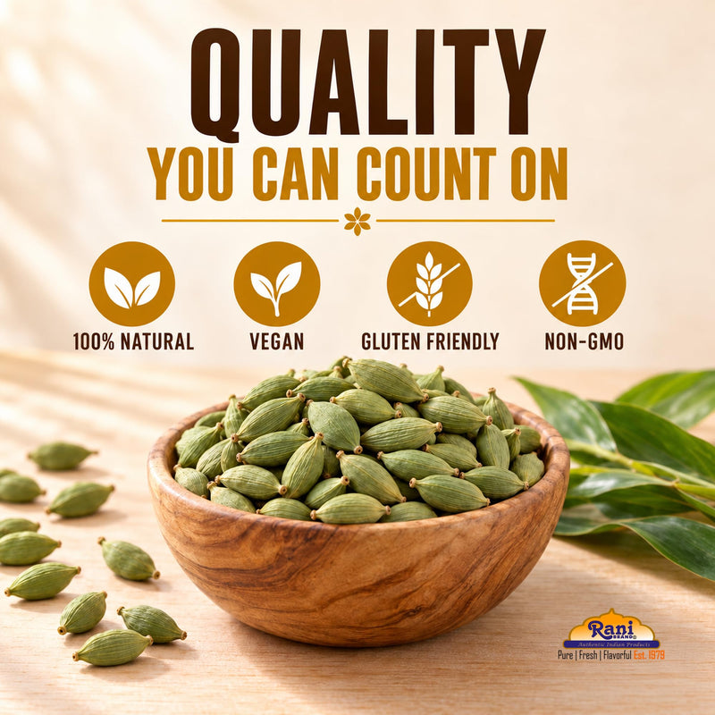Rani Green Cardamom Pods Spice (Hari Elachi) 48oz (3lbs) 1.36kg Bulk ~ All Natural | Vegan | Gluten Friendly | NON-GMO | Product of India