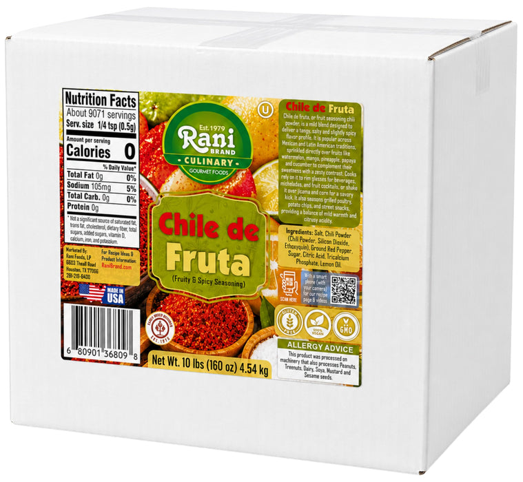 Rani Chile de Fruta (Fruity & Spicy Seasoning) 160oz (10lbs) 4.54kg Bulk Box ~ Gluten Free | NON-GMO | Kosher | Vegan | Sodium Free | Product of USA