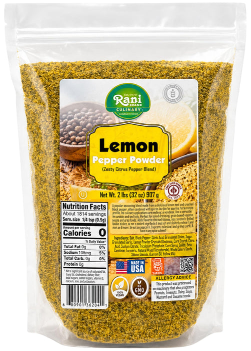 Rani Lemon Pepper Powder (Zesty Citrus Pepper Blend) 32oz (2lbs) 908g ~ Gluten Free | NON-GMO | Kosher | Vegan | Product of USA