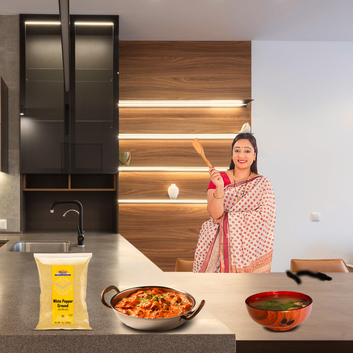 Rani White Pepper (Gol Mirch), Ground Spice 7oz (200g) ~ All Natural | Vegan | Gluten Friendly| NON-GMO | Kosher | Indian Origin