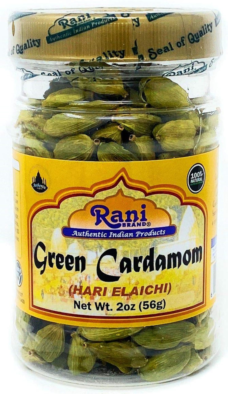 Rani Green Cardamom Pods Spice (Hari Elachi) 2oz (56g) PET Jar, Pack of 12 ~ All Natural | Vegan | Gluten Friendly | NON-GMO | Product of India