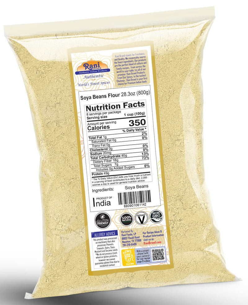 Rani Soya Beans Flour (Soy flour) 28oz (800g) ~ All Natural | Vegan | Gluten Friendly | NON-GMO | Kosher | Indian Origin