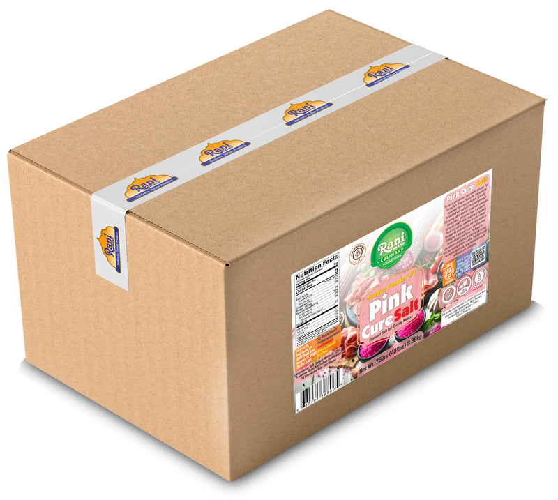 Rani Pink Cure Salt (Special Salt for Curing Meats) 400oz (25lbs) 11.36kg Bulk Box ~ All Natural | Gluten Friendly | NON-GMO | Kosher | Vegan | Product of USA