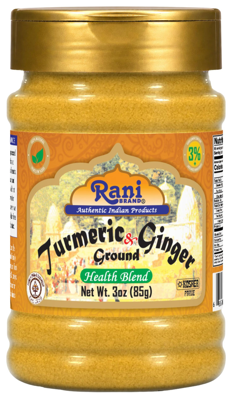 Rani Turmeric Ginger Blend 3oz (85g) PET Jar ~ All Natural | Vegan | Gluten Friendly | NON-GMO | Kosher | Indian Origin